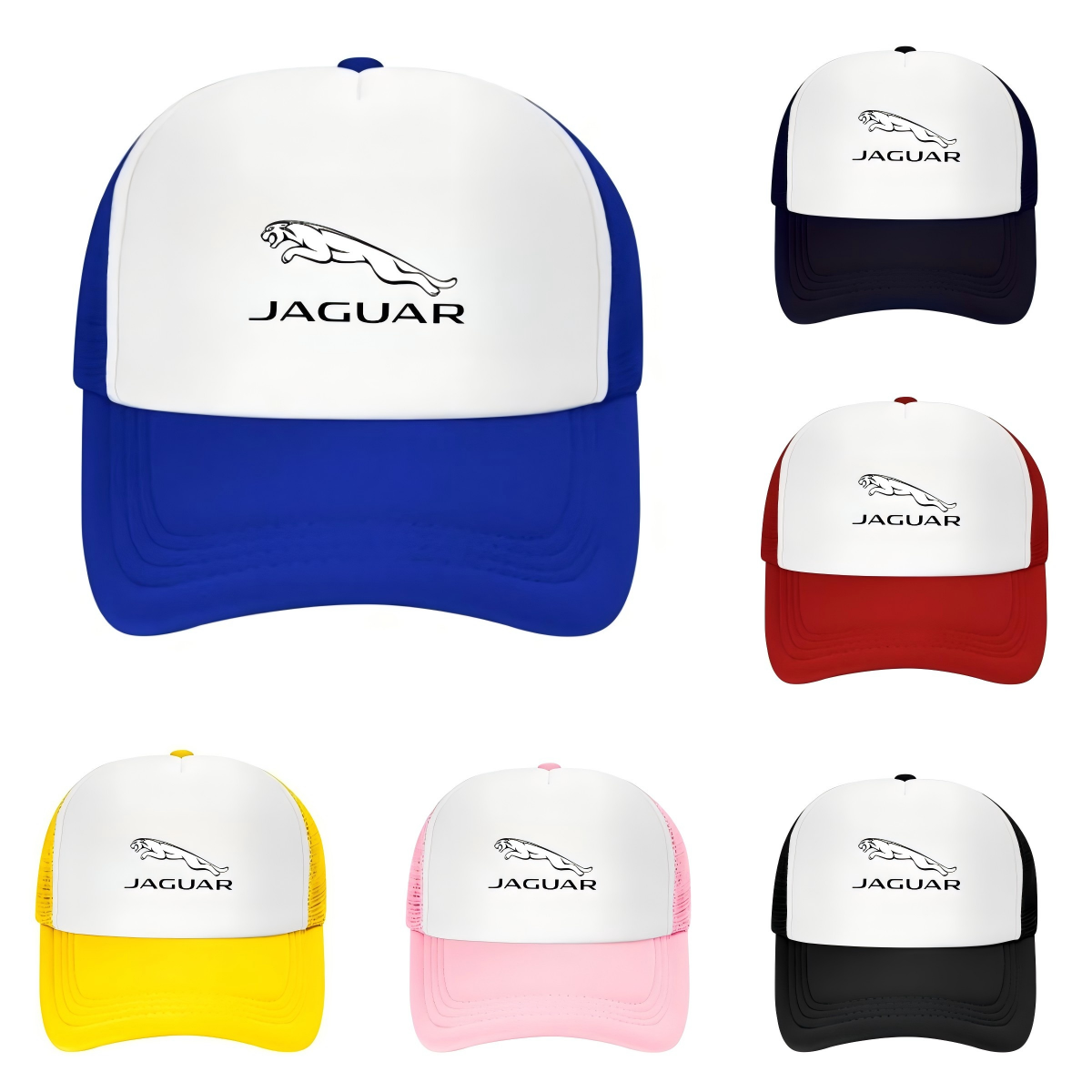 Jaguar Logo Mesh Trucker Cap with Duckbill Visor