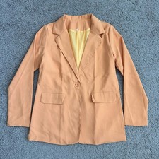 Tangerine Casual Single Button Blazer Womens M
