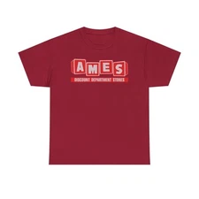 AMES Discount Department Stores Vintage Retail Logo T-Shirt