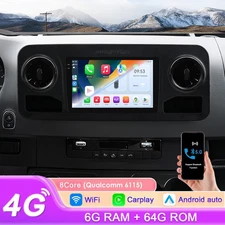 Car GPS Navi Stereo Android 6+64GB For Benz Sprinter 2018-2023 CarPlay Radio DSP