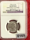 1936-D Washington Quarter Silver NGC AU Details ref # 169