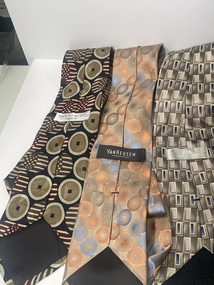 Lote de 7 Corbatas Hombre - Mezcla Seda y Poliéster Michael Kors Geoffrey Beene Italia Foto 4 de 4