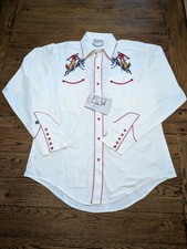 Rockmount Ranch Wear Men's Ivory Pearl Snap Western Shirt Medium Cowboy NWT