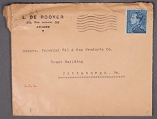 MayfairStamps Belgium 1930s Antwerp to Pittsburgh PA Cover aaw_86465