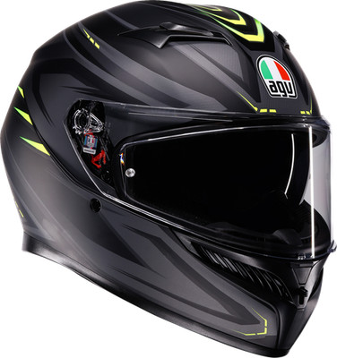 AGV K3 Helmet Syth Matte Black/Yellow Fluo Large