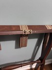 Vintage Wood Folding Luggage Suitcase Rack StandTapestry Straps MCM — photo 4