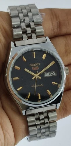 Vintage Seiko 5 Automatic Black Dial 6309 17J D/D Men Wristwatch "Stay Stylish"