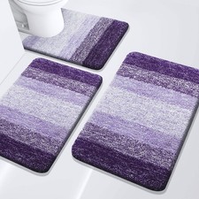 Bathroom Rugs Set 3 Piece, Extra Soft and Absorbent Bath Rugs, Machine Wash