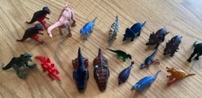 Plastic Small Dinosaurs 2  - 6  Colorful Several Types Lot Of 18 Unbranded