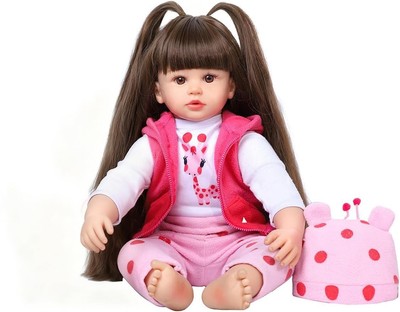 Reborn Baby Dolls 24 Inch - Realistic Baby Doll Toddler Girl with Long Hair