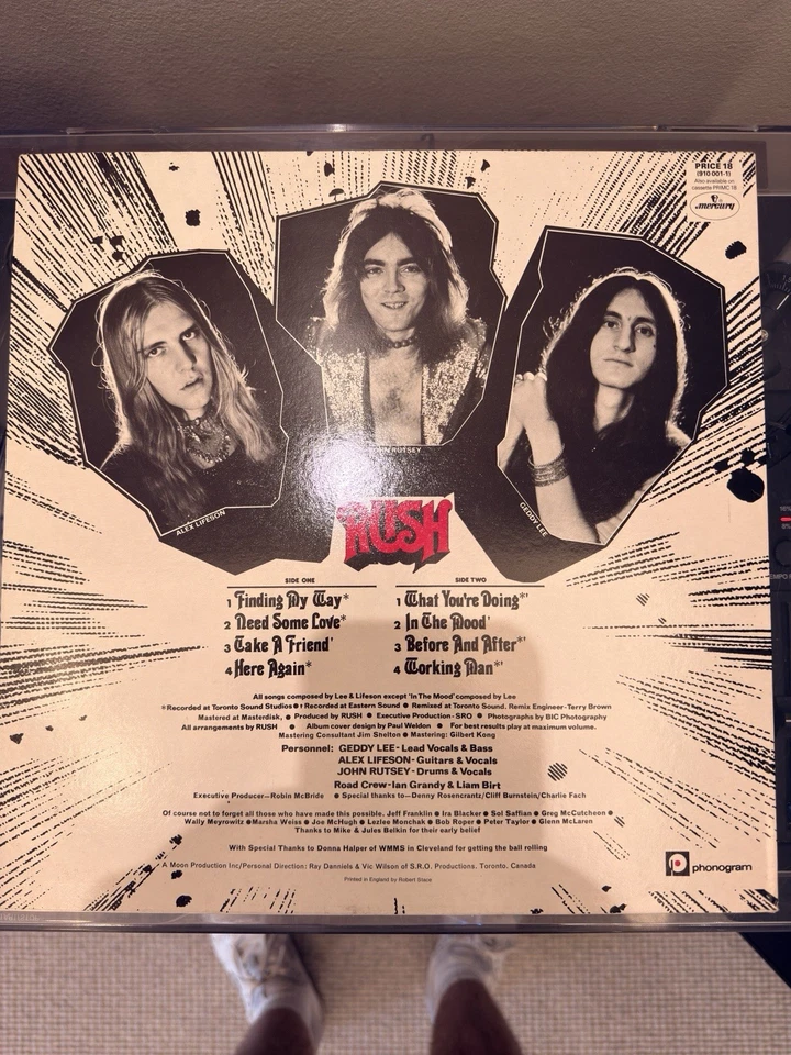 Rush - ‘Rush’ Self Titled, 1983 UK Reissue Vinyl LP, 9100011, VG+, VG+ - Image 2 of 4