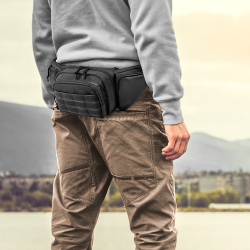 Tactical Concealed Carry Fanny Pack Holster Pouch Pistol Waist Gun Bag Belt - Picture 11 of 24