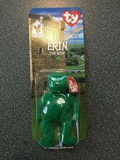 Erin The Bear-1997 McDonald's Ty Beanie Baby With Rare Errors 1993 OakBrook 