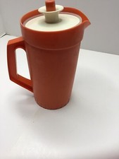 Vintage Tupperware Toys Child Orange Pitcher 1399-4 Vacuum Lid Holds 8 Oz