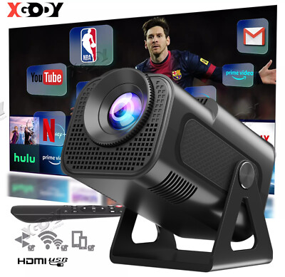 XGODY 4K UHD Mini Smart Beamer 5G WiFi Heimkino Projektor LED Bluetooth Android