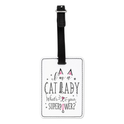 I'M A Katze Damen Was Your Superpower Optischer Kofferanhänger Koffer Bag - Spaß