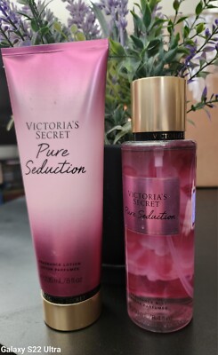 NEW Victoria's Secret Pure Seduction Body Mist + Lotion Set 8 Oz 