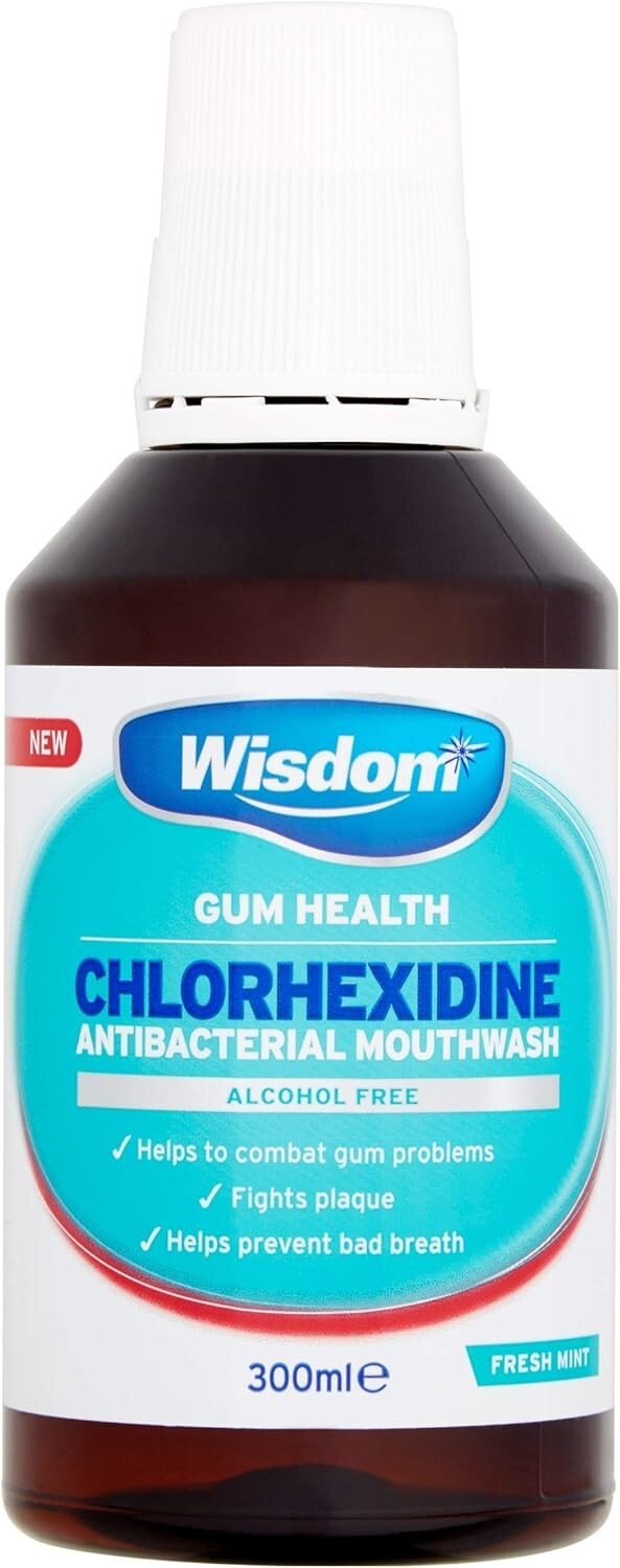 Wisdom 0.2% Chlorhexidine Mint Antibacterial Mouthwash - 300Ml - Image 2