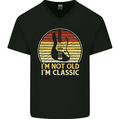 I'M Not Alte Klassiker Gitarre Rock n Roll Punk Herren V-Neck Baumwolle