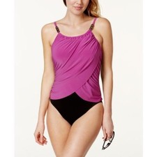 NWT Magic Suit by Miraclesuit Swimsuit 1 one piece swimwear Sz 8 Orchid PRP