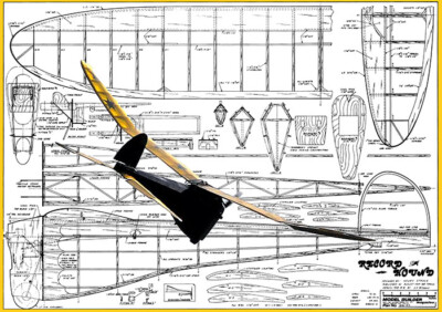 Plans De Maquette D'avion Vintage Record Hound 72 - Classe B-C, Pour Modélisme, Conception Henry Struck
