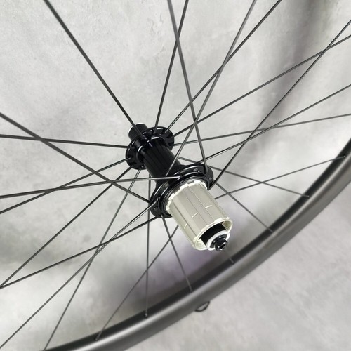 700C Carbon Wheels V Brake 3k Clincher/Tubeless/Tubular Road Bike Wheelset - Picture 14 of 18