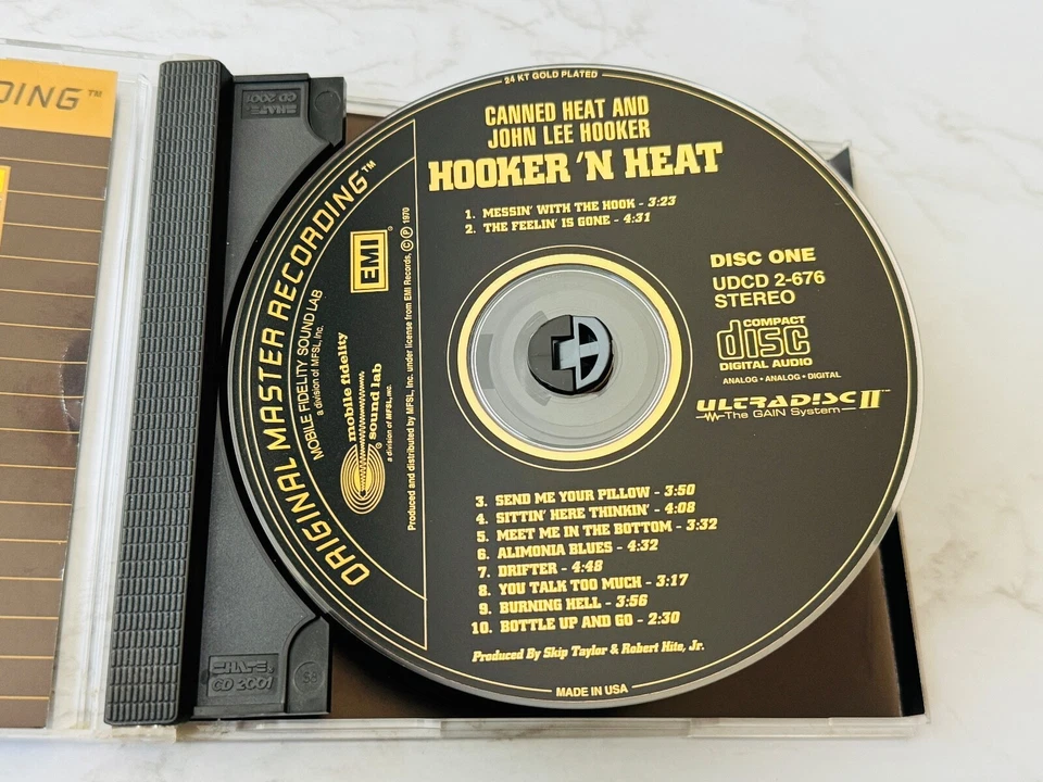 Canned Heat & John Lee Hooker Hooker N Heat 2 CD Set MFSL ULTRADISC II 24KT GOLD - Image 2 of 4