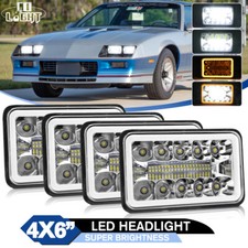 4pcs For Chevrolet Camaro Iroc-z 1982-1992 4x6 Led Headlights Hi-lo Beam Halo 4pcs For Chevrolet Camaro Iroc-z 1982-1992 4x6 Led Headlights Hi-lo Beam Halo