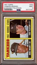 1967 Topps #553 Yankees Rookies - PSA MINT 9 - Mike Hegan - TOUGH CARD!  VSCARDS