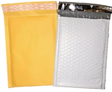 Kraft or Tuff Bubble Mailers Choose Size & Quantity! 1- 3000 Available #0 4x7 CD