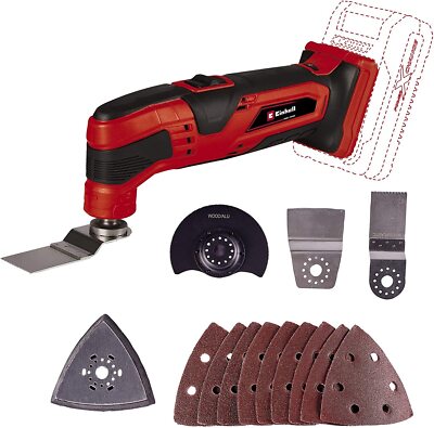 Einhell Akku Multifunktionswerkzeug TC-MG 18 Li Solo inkl. Aufsätze Säge PXC