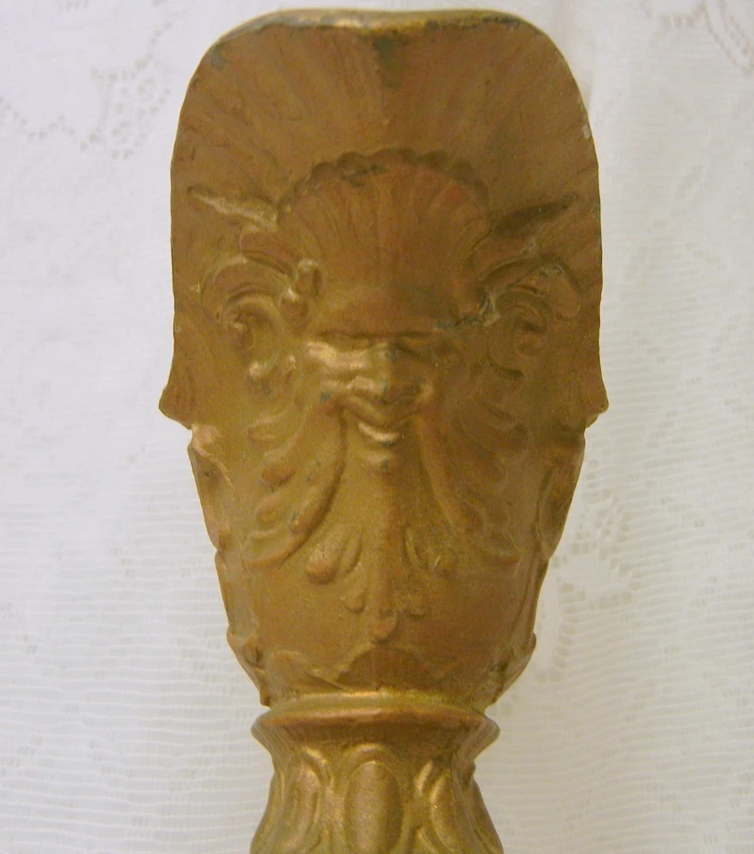 Antiguo Candelabro Dragón Místico Candelabro Metal Tono Bronce Foto 2 de 4