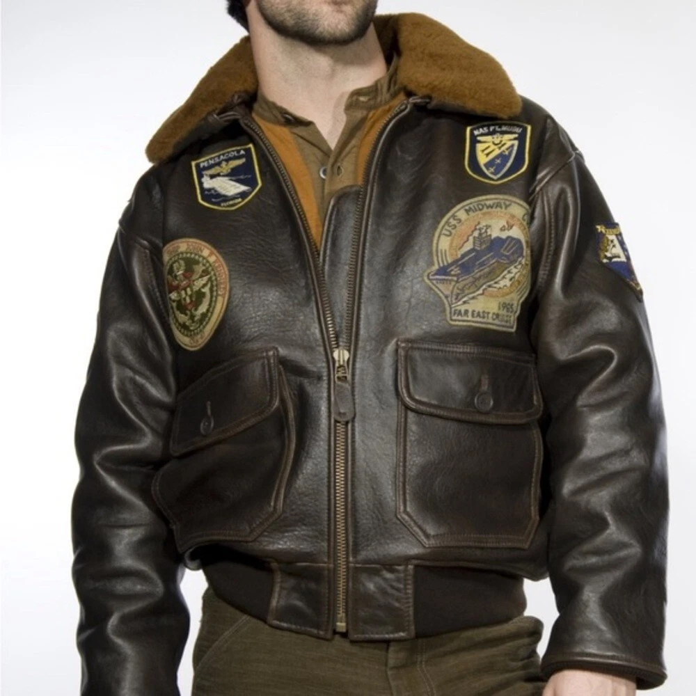 865 SCHOTT NYC G 1 Wings of Gold Leather Bomber Jacket G1TG US NAVY