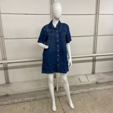 MADEWELL Oversized Mini Shirtdress Women's Size M Santee Wash NS185