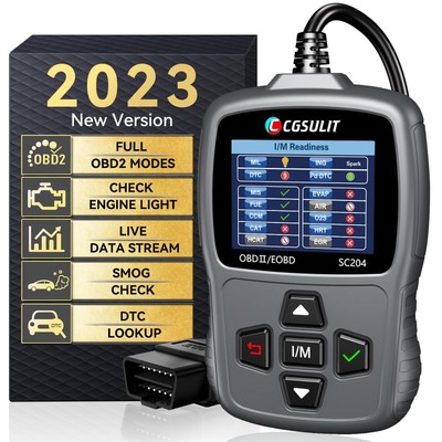 	CGSULIT OBD2 Scanner Enhanced SC204 Vehicle OBD Diagnostic Code Reader Turn ...