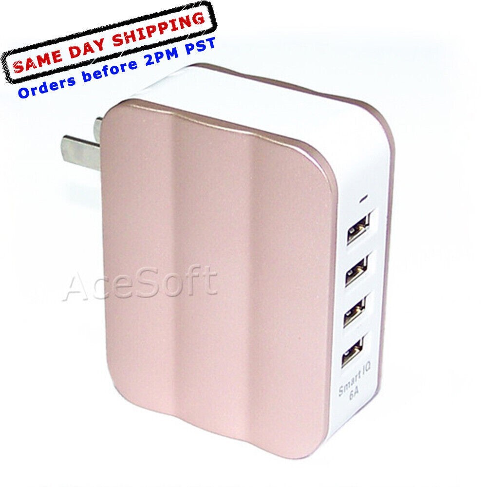 4-Port USB Power Travel Home Adapter Charger for Samsung Galaxy S7 edge SM-G935T