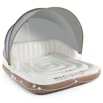 Inflatable Pool Float Lounge Swimming Raft - Color: White