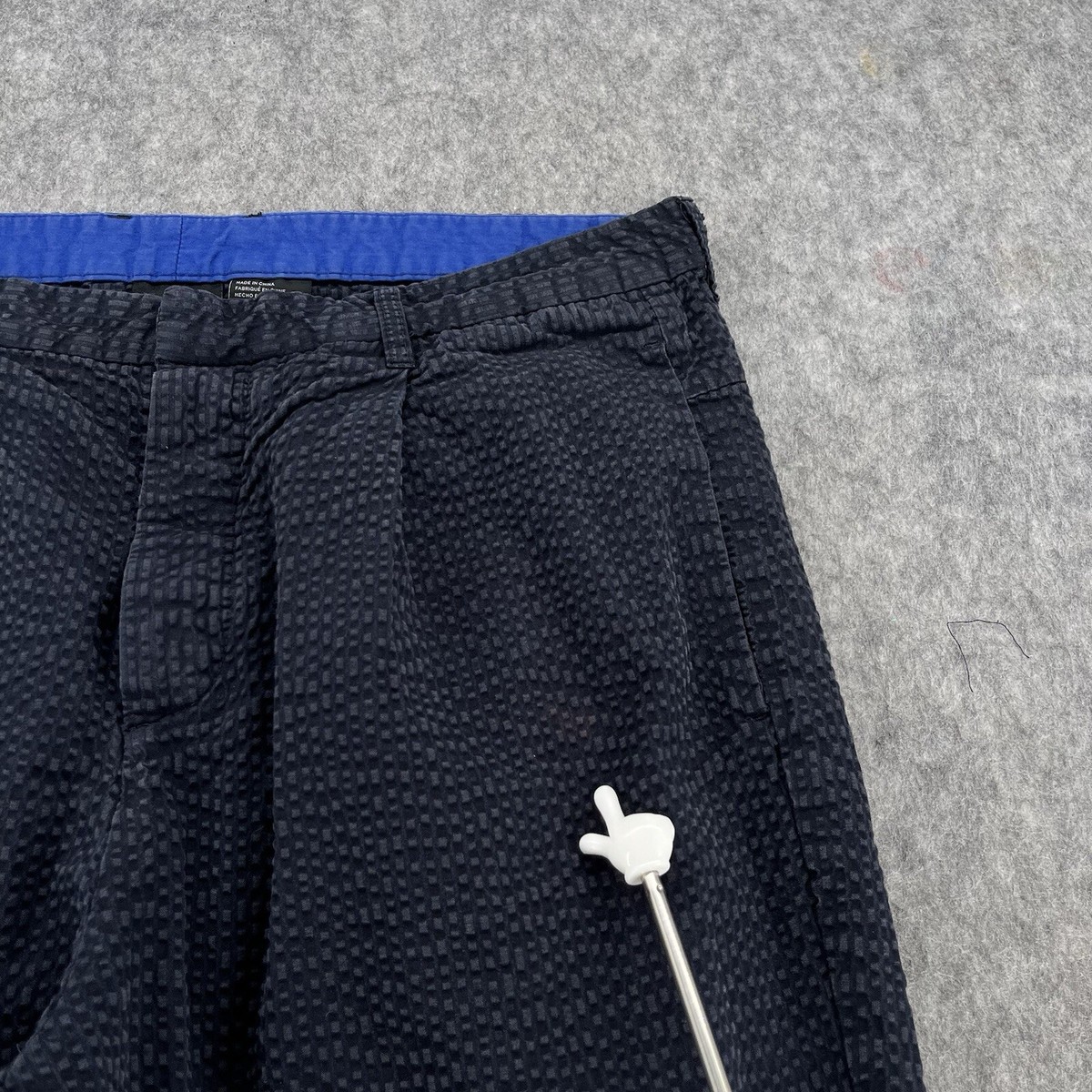 Armani Exchange Mens Navy Blue Textured Trouser Pants Size 36 | eBay display picture 1