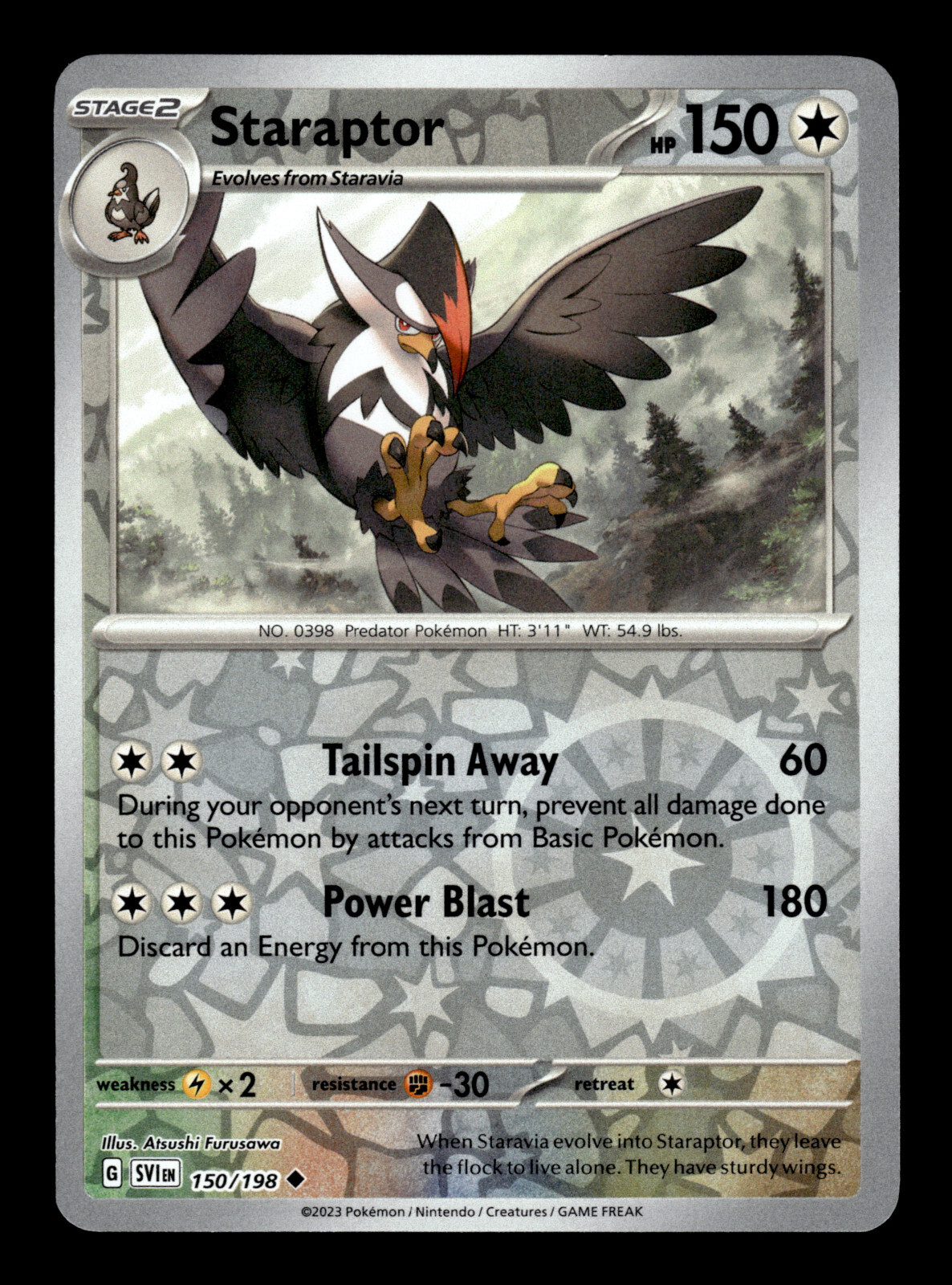 Pokemon TCG: Scarlet & Violet (Base Set) - Staraptor 150/198 - Reverse Holo