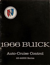 1966 Buick Cruise Control Shop Service Repair Manual Skylark Special Gran Sport