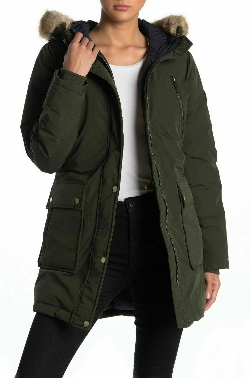 Cappotto a giacche nuovo con etichette Michael Michael Kors cappuccio pieno di etichette prezzo al dettaglio $330