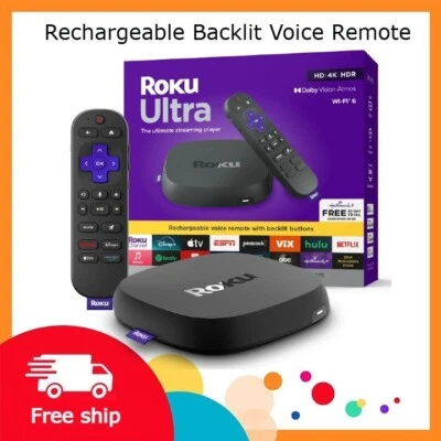 Roku Ultra 2024 | 4K/HDR10+/Dolby Vision & Atmos Streaming Device Free & Live TV