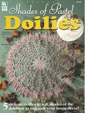 Shades of Pastel Doilies  Crochet Sunbeam Morning Blush Blue Mint Wisteria BOOK