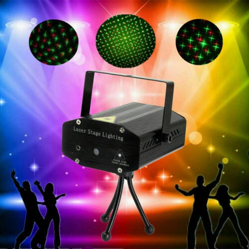 Mini Laser Projector Stage Lights LED R/G Lighting Xmas Party KTV DJ Disco Light - Image 2 of 4