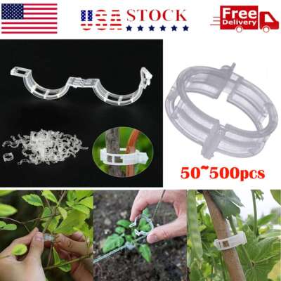 50-500pcs Bulk Tomato Cucumber Plant Garden Clip Support Twine Greenhouse 2023