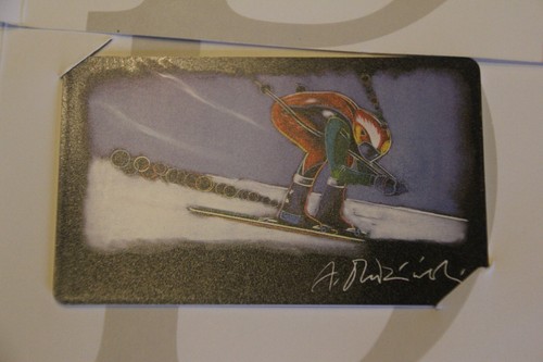 Kunstgrafik und Telefonkarte, Andrzej Dudzinski Olympia 1992 - Bild 4 von 6