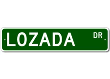 LOZADA Drive Custom Street Sign Personalized Last Name Aluminum Metal Plaque