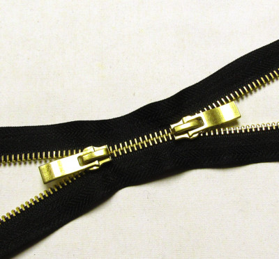  Schwarz Metall Reißverschluss Zwei-Wege Reißverschluss Nr. 5 Gold Reißverschluss Längen 70-90 cm Doppelreißverschluss 