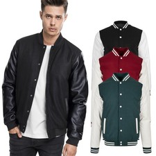 Urban Classics - Oldschool Kunstleder-Ärmel College Jacke
