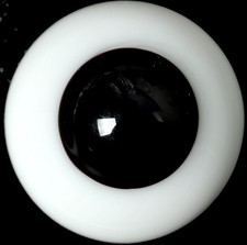 Nice 22mm flatback no pupils Black Glass BJD Eyes for Reborn/newBorn BJD Doll